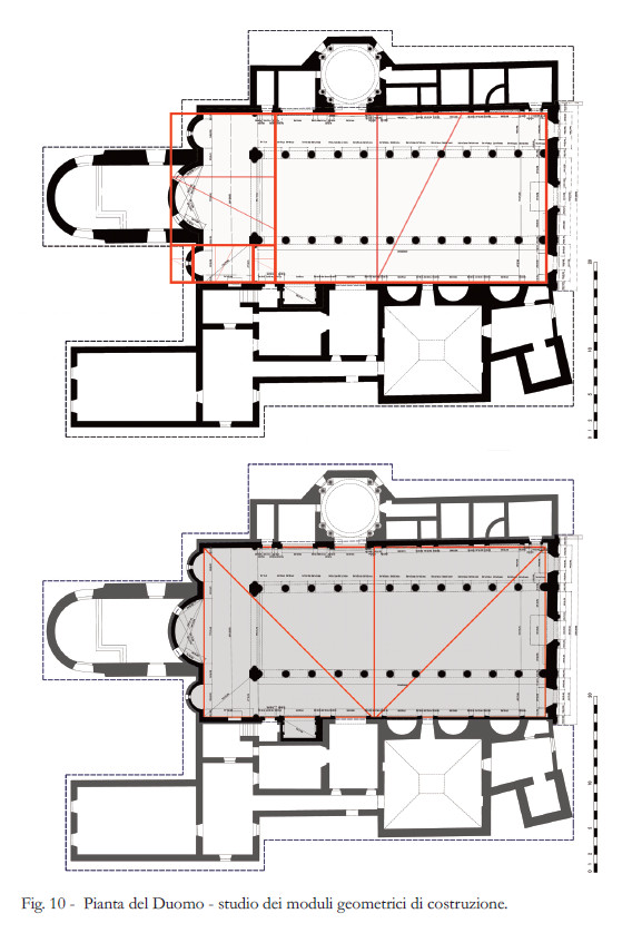 Immagine della pianta della Cattdrale, tratta dal libro La Cattedrale di Viterbo (Edizioni ArcheoAres)